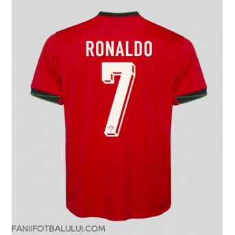 Portugalia Cristiano Ronaldo #7 Tricou Fotbal Replică European 2024 Barbati Acasa